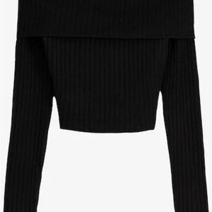 Bershka Black Off-Shoulder Sweater